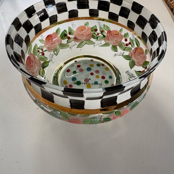 MacKenzie-Childs Other - Mackenzie Childs Handpainted Retired Glass Bowl RARE and in NEW condition